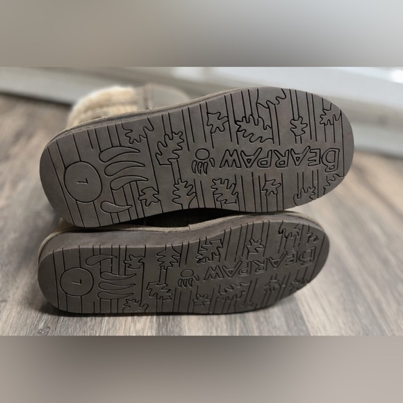 Bearpaw Boshie Women’s Winter Boots Brown Suede Knit Buckle Shearling Lined Sz 7 - Picture 8 of 9